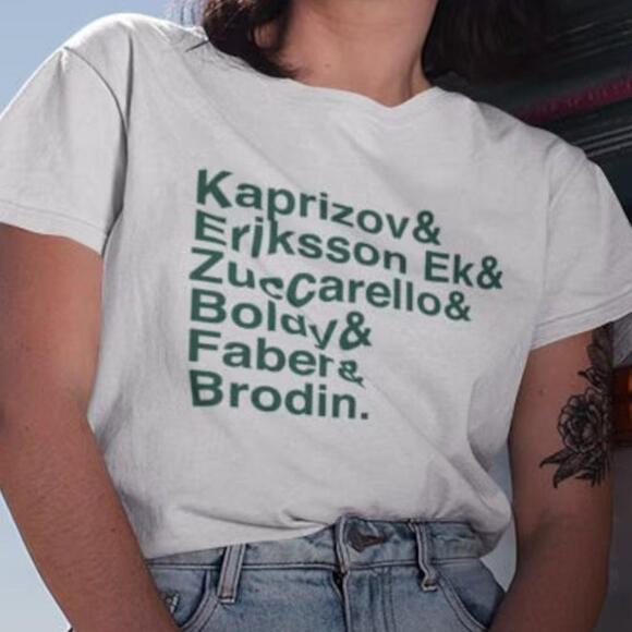 Other - Minnesota Wild Roll Call Shirt Retro Tee Faber Brodin Kaprizov